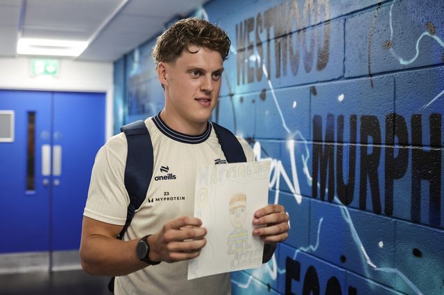 Arron Lindop of Warrington Wolves arrives during the Betfred Super League round 23 match Warrington Wolves vs York Knights at The Halliwell Jones Stadium, Warrington, United Kingdom on 13 August 2026

(Photo by Mark Cosgrove/News Images)