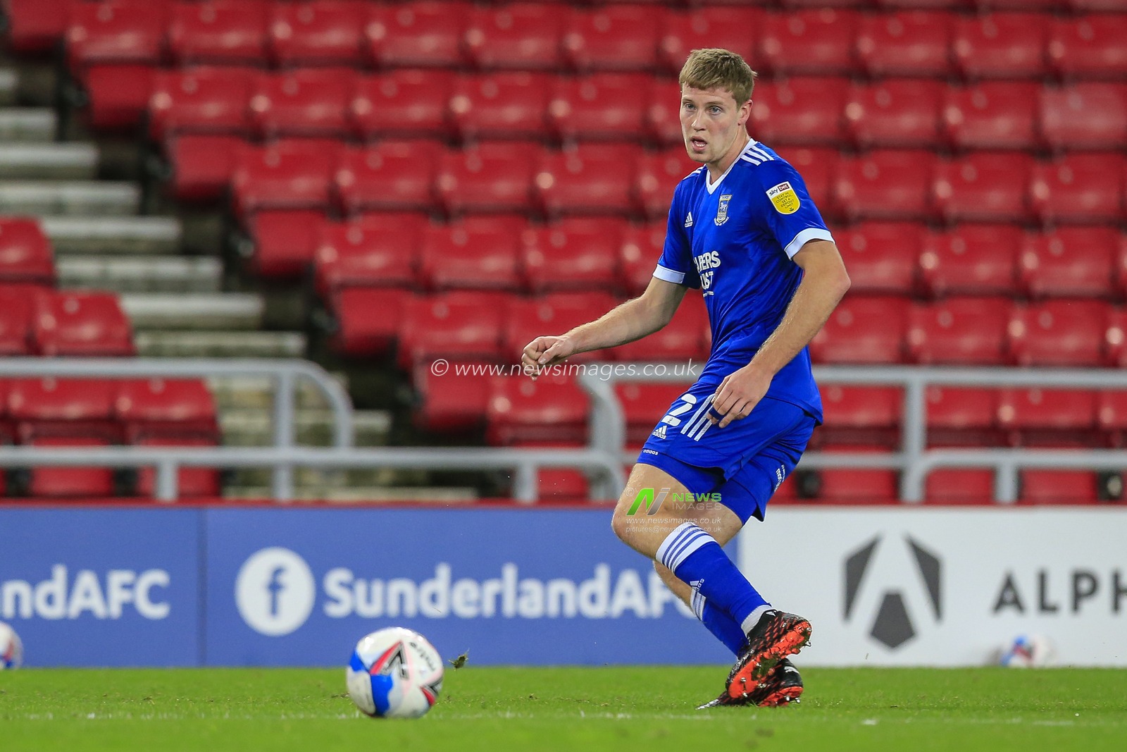 Mark McGuinness (2) of Ipswich Town in possession of the ball
