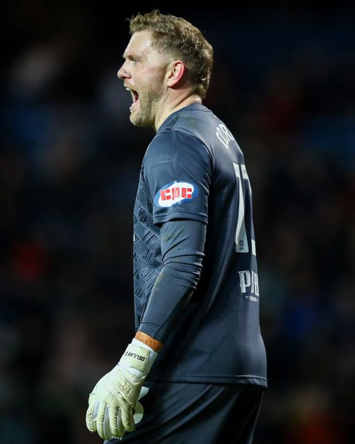 Preston North End goalkeeper David Cornell during the Sky Bet Championship match Blackburn Rovers vs Preston North End at Ewood Park, Blackburn, United Kingdom on 20 February 2026

(Photo by Jorge Horsted/News Images)