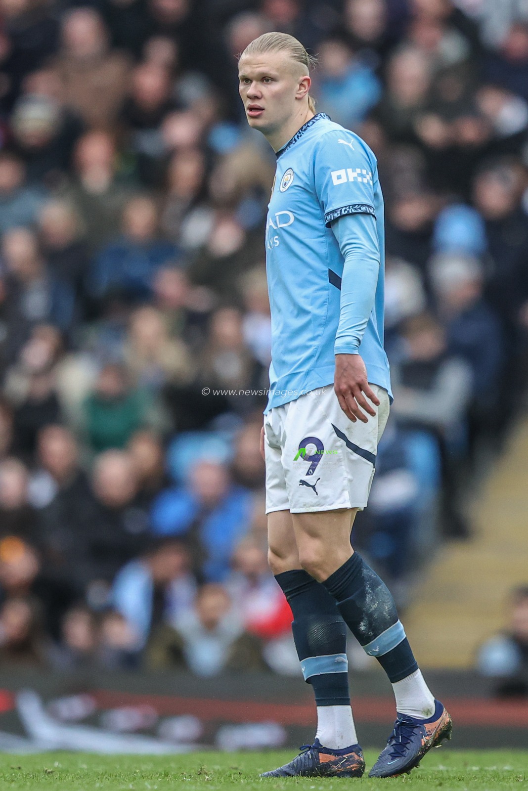 Erling Haaland of Manchester City during the Premier League match Manchester City vs Brighton and Hove Albion at Etihad Stadium, Manchester, United Kingdom, 15th March 2025

(Photo by Alfie Cosgrove/News Images)