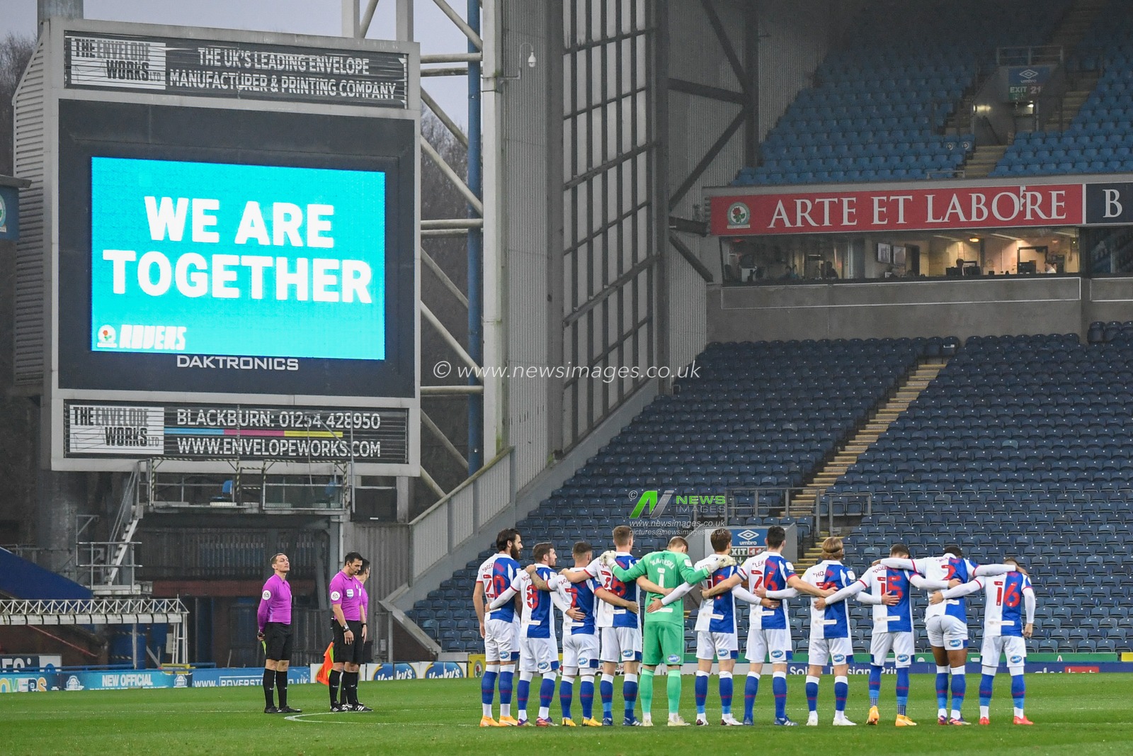 The Blackburn Rovers players pay their respects to the late Diego Maradona