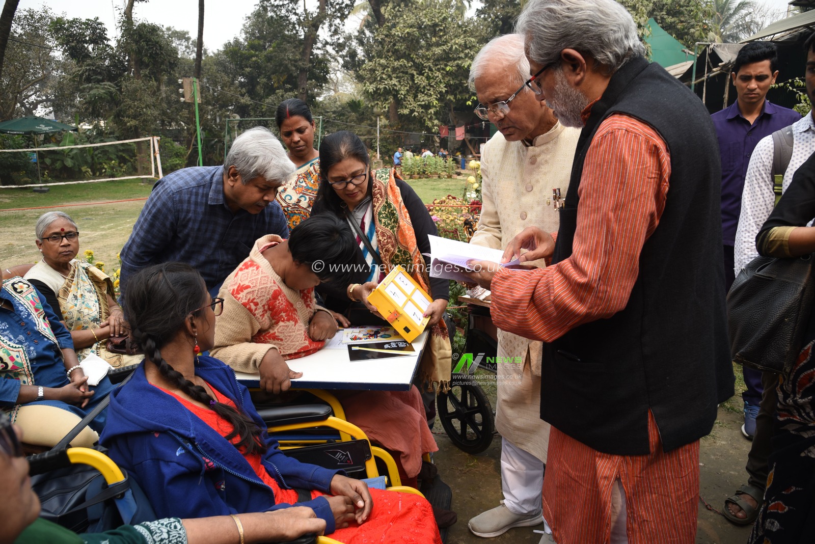 For the first time in West Bengal, a unique book fair solely dedicated to visually impaired and specially-abled authors, writers, and poets was organized by the non-profit organization NIP. This one-day event also featured an impressive collection of Braille books, making it truly inclusive and groundbreaking at the Kolkata Press Club Ground in Kolkata on January 24,2025.Pictures by Debajyoti Chakraborty.(Photo: Debajyoti Chakraborty/News Images)