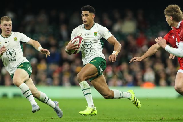 Sacha Feinberg-Mngomezulu of South Africa during the Quilter Nations Series 2025 match Wales vs South Africa at Principality Stadium, Cardiff, United Kingdom, 29th November 2025

(Photo by Andrew Lewis/News Images)

*** GER AUT SUI OUT ***