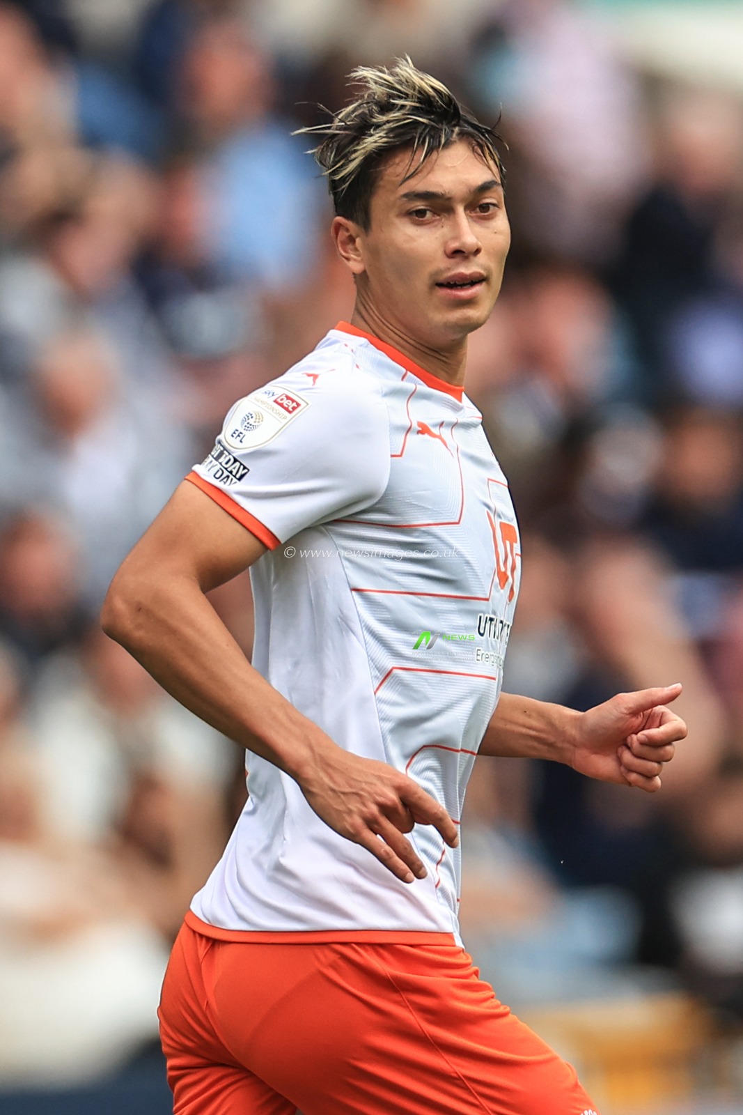 Kenny Dougall #12 of Blackpool during the game