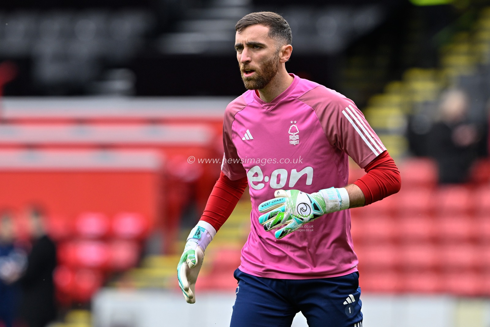 Matt Turner of Nottingham Forest in the pregame warmup session during the Premier League match Sheffield United vs Nottingham Forest at Bramall Lane, Sheffield, United Kingdom, 4th May 2024

(Photo by Cody Froggatt/News Images)