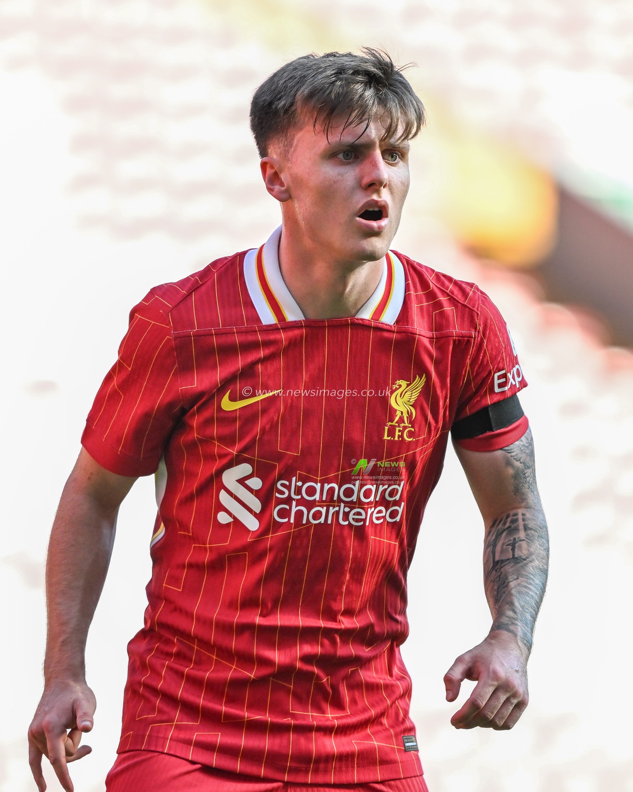 Conor Bradley of Liverpool during the Pre-season friendly match Liverpool vs Las Palmas at Anfield, Liverpool, United Kingdom, 11th August 2024

(Photo by Cody Froggatt/News Images)