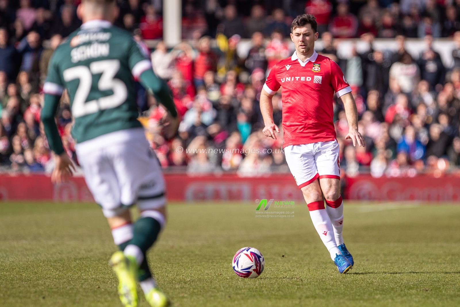 Tom O'Connor of Wrexham AFC during the Sky Bet League 1 match Wrexham vs Bolton Wanderers at SToK Cae Ras, Wrexham, United Kingdom, 1st March 2025

(Photo by Nik Mesney/News Images)