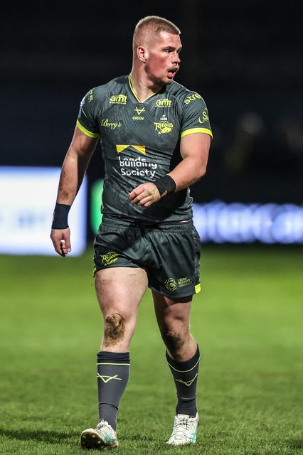 Tom Holroyd of Leeds Rhinos during the Betfred Super League round 7 match Bradford Bulls vs Leeds Rhinos at Odsal Stadium, Bradford, United Kingdom on 03 April 2026

(Photo by Alfie Cosgrove/News Images)