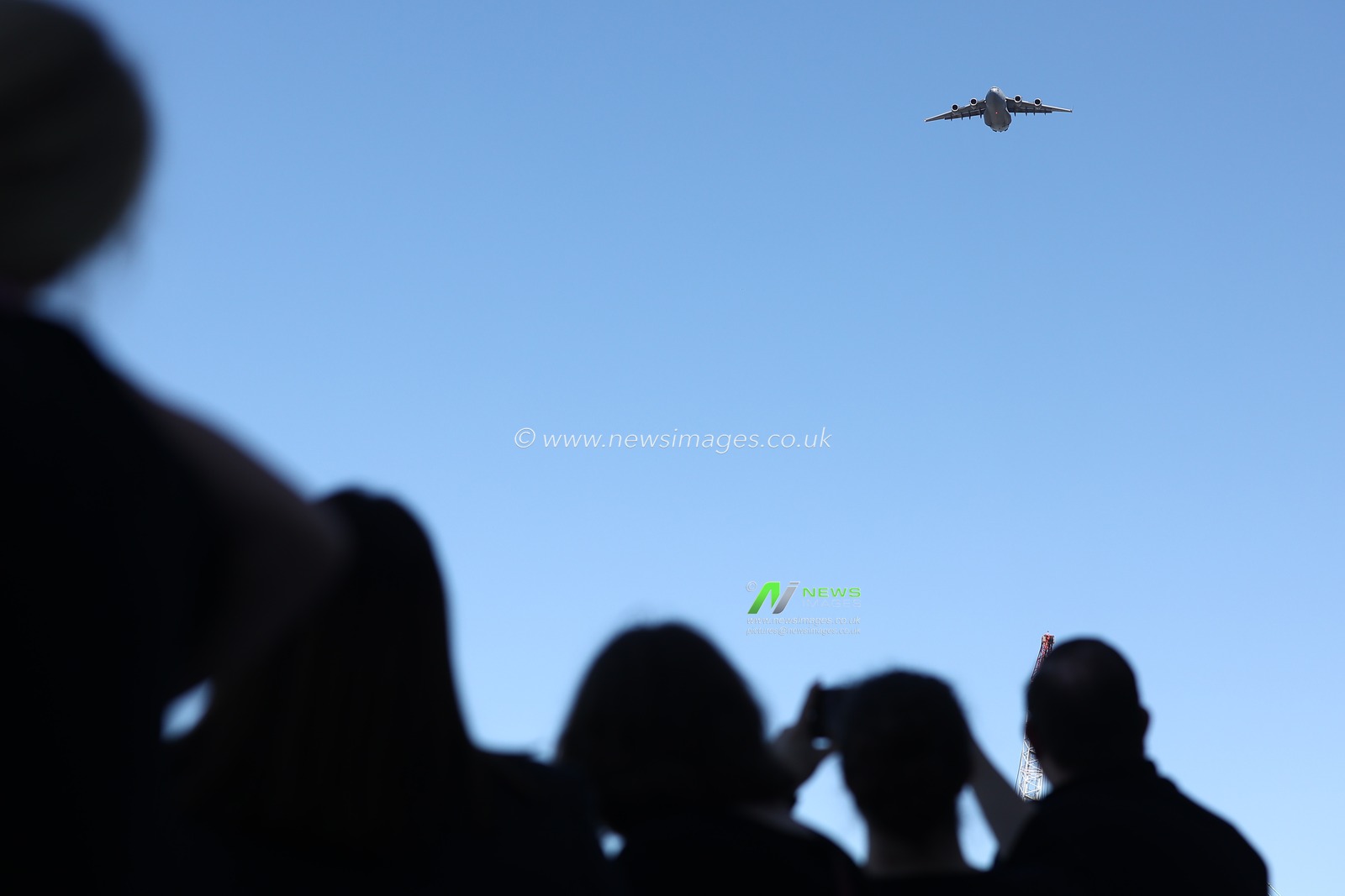 The Royal Australian Air Force aka RAAF practice flypast over the city of Brisbane, Brisbane, Australia, 1st September 2023

(Photo by Patrick Hoelscher/News Images)