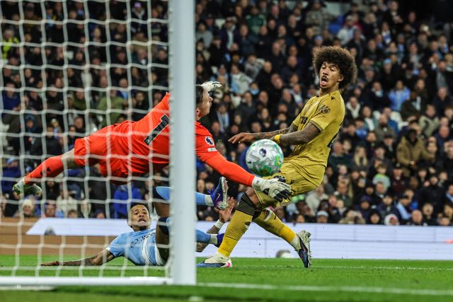 Savino of Manchester City scores to make it 3-0 during the Premier League match Manchester City vs Crystal Palace at Etihad Stadium, Manchester, United Kingdom on 13 May 2026

(Photo by Mark Cosgrove/News Images)