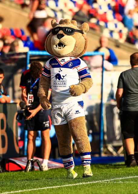 Wakefield Trinity mascot during the Betfred Super League round 21 match Wakefield Trinity vs St Helens at DIY Kitchens Stadium, Wakefield, United Kingdom, 8th August 2025

(Photo by Richard Bierton/News Images)