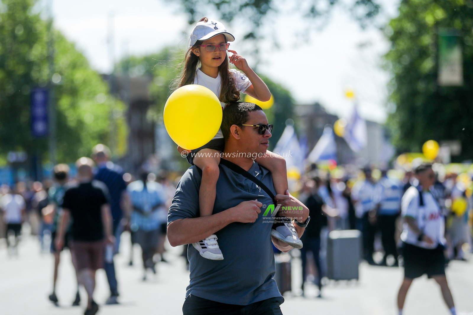 Fans arrive at Tottenham Hotspur Stadium prior to the Premier League match Tottenham Hotspur vs Crystal Palace at Tottenham Hotspur Stadium, London, United Kingdom, 11th May 2025

(Photo by Izzy Poles/News Images)