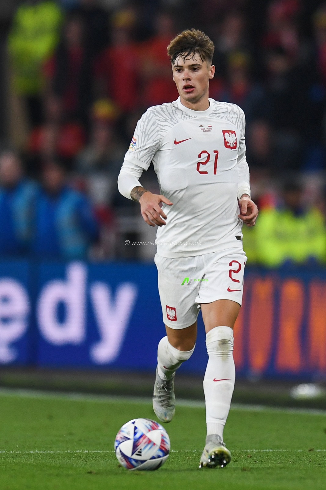 Poland's Nicola Zalewski during the UEFA Nations League Group A4 match between Wales vs Poland at Cardiff City Stadium, Cardiff, United Kingdom, 25th September 2022

(Photo by Mike Jones/News Images)