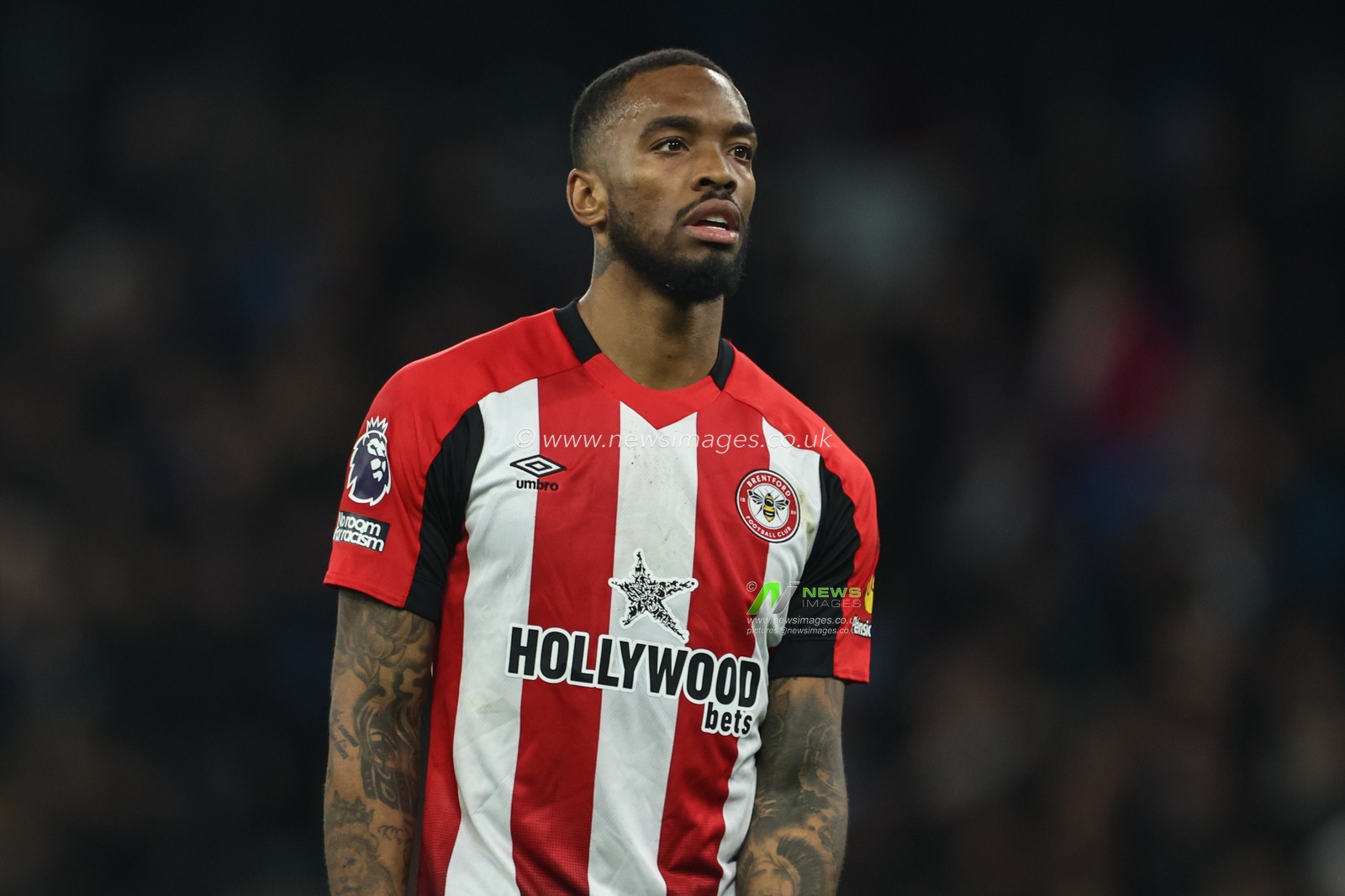 Ivan Toney of Brentford during the Premier League match Manchester City vs Brentford at Etihad Stadium, Manchester, United Kingdom, 20th February 2024

(Photo by Mark Cosgrove/News Images)