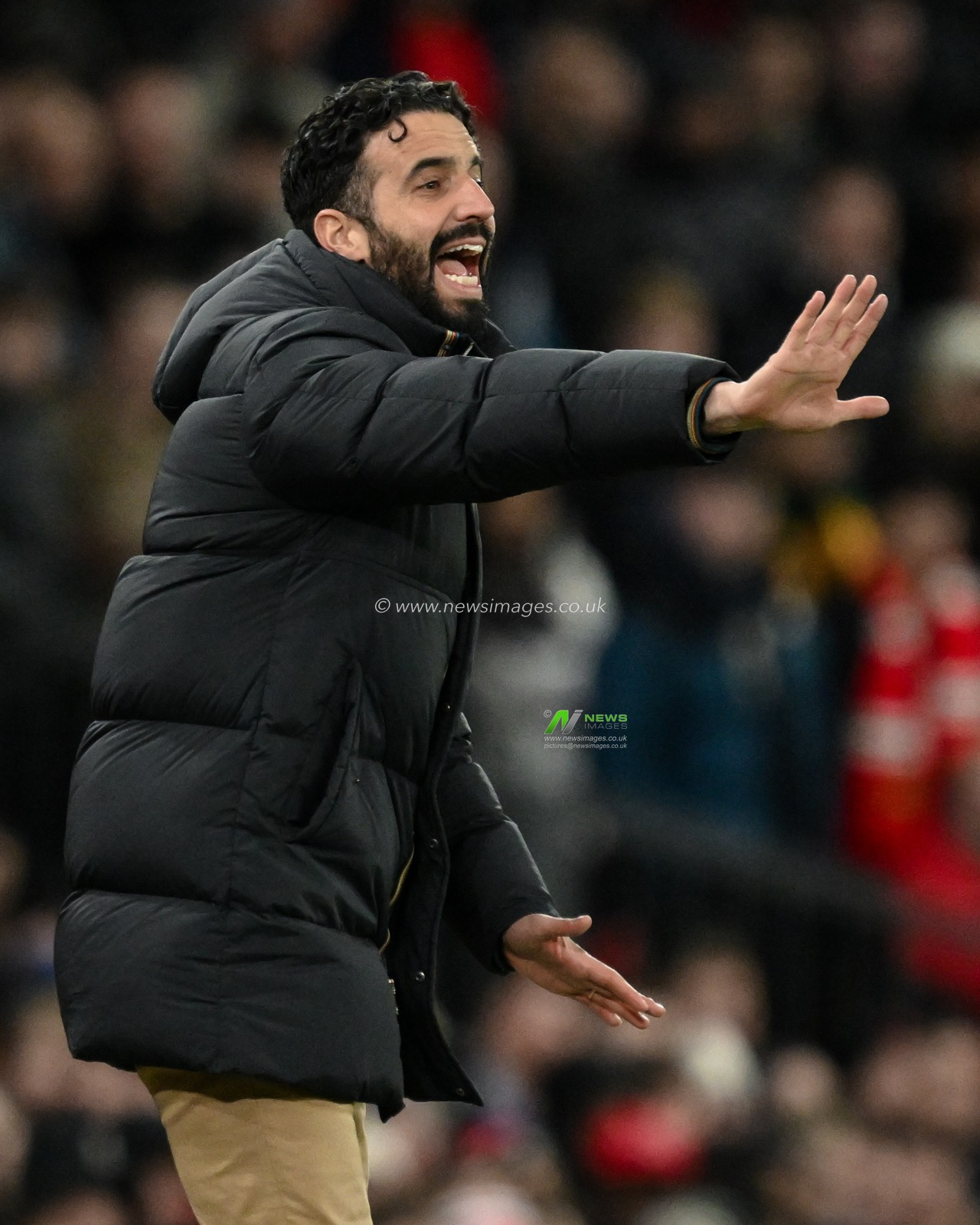 Ruben Amorim Manager of Manchester United reacts in the technical area during the UEFA Europa League Last 16 match Manchester United vs Real Sociedad at Old Trafford, Manchester, United Kingdom, 13th March 2025

(Photo by Craig Thomas/News Images)