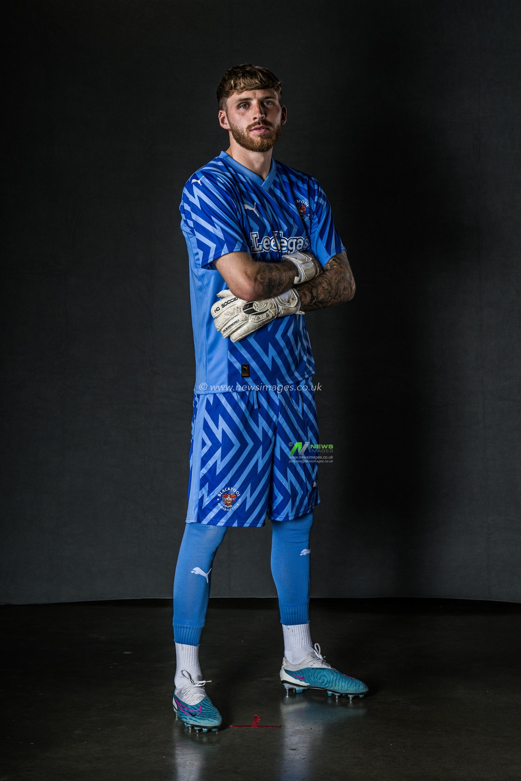 Blackpool Away kit Photoshoot at Bloomfield Road, Blackpool, United Kingdom, 18th July 2023

(Photo by Craig Thomas/News Images)
