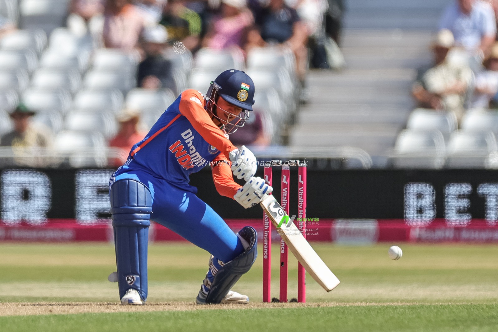 Smriti Mandhana of India during the 1st Vitality IT20 England Women vs India Women at Trent Bridge, Nottingham, United Kingdom, 28th June 2025

(Photo by Mark Cosgrove/News Images)
