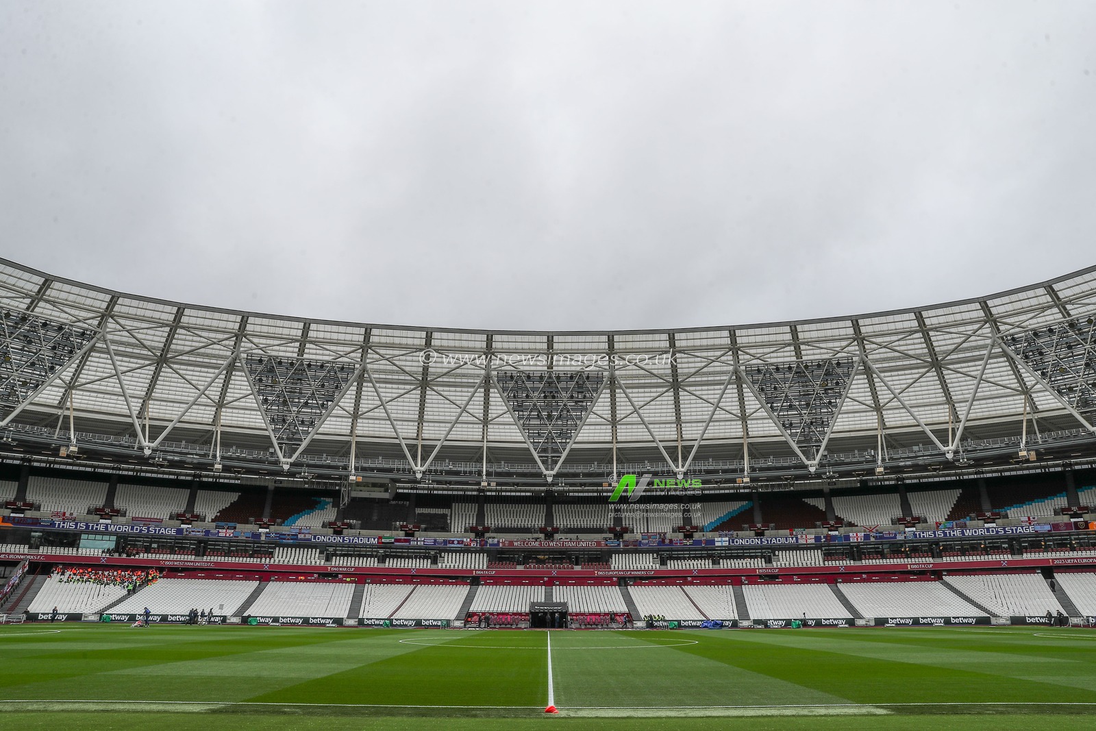 A general view inside of the London Stadium, home of West Ham United ahead of the Premier League match West Ham United vs Aston Villa at London Stadium, London, United Kingdom, 17th March 2024

(Photo by Gareth Evans/News Images)
