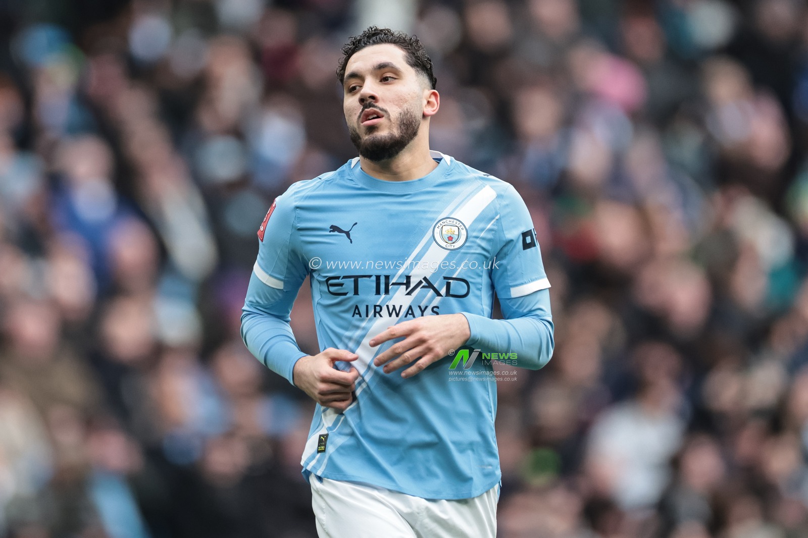 Rayan Cherki of Manchester City during the Emirates FA Cup 4th Round match Manchester City vs Salford City at Etihad Stadium, Manchester, United Kingdom on 14 February 2026

(Photo by Mark Cosgrove/News Images)