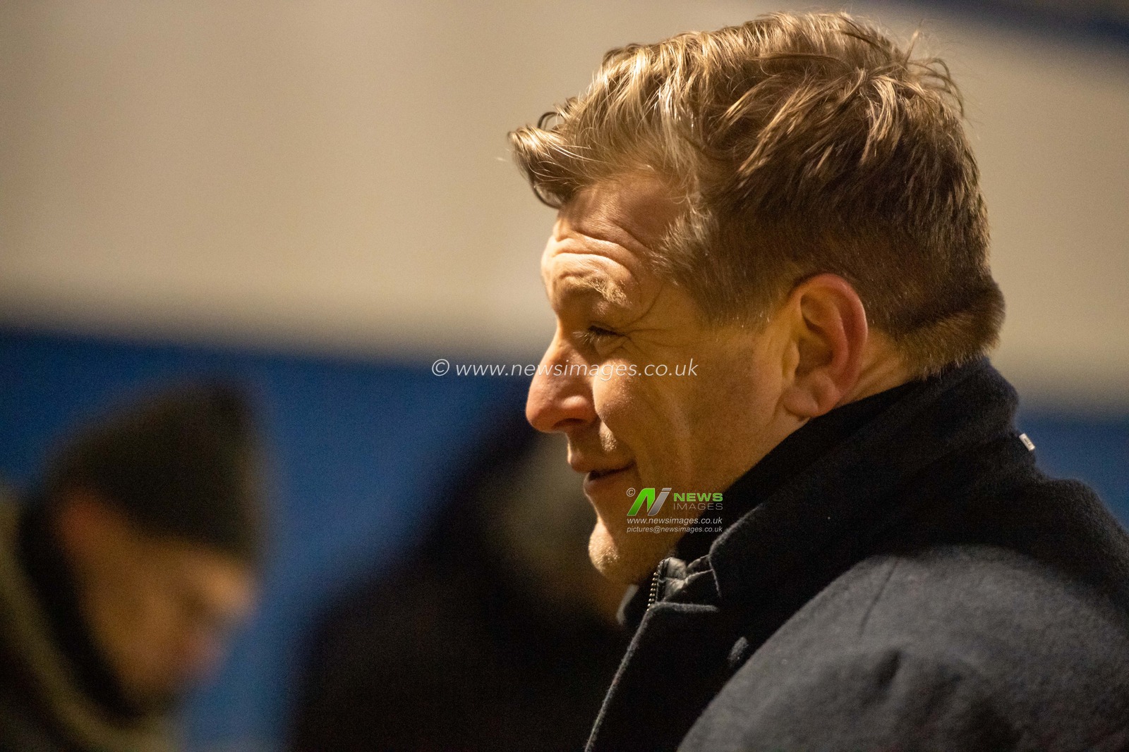 Karl Robinson manager of Oxford United answering questions from the media