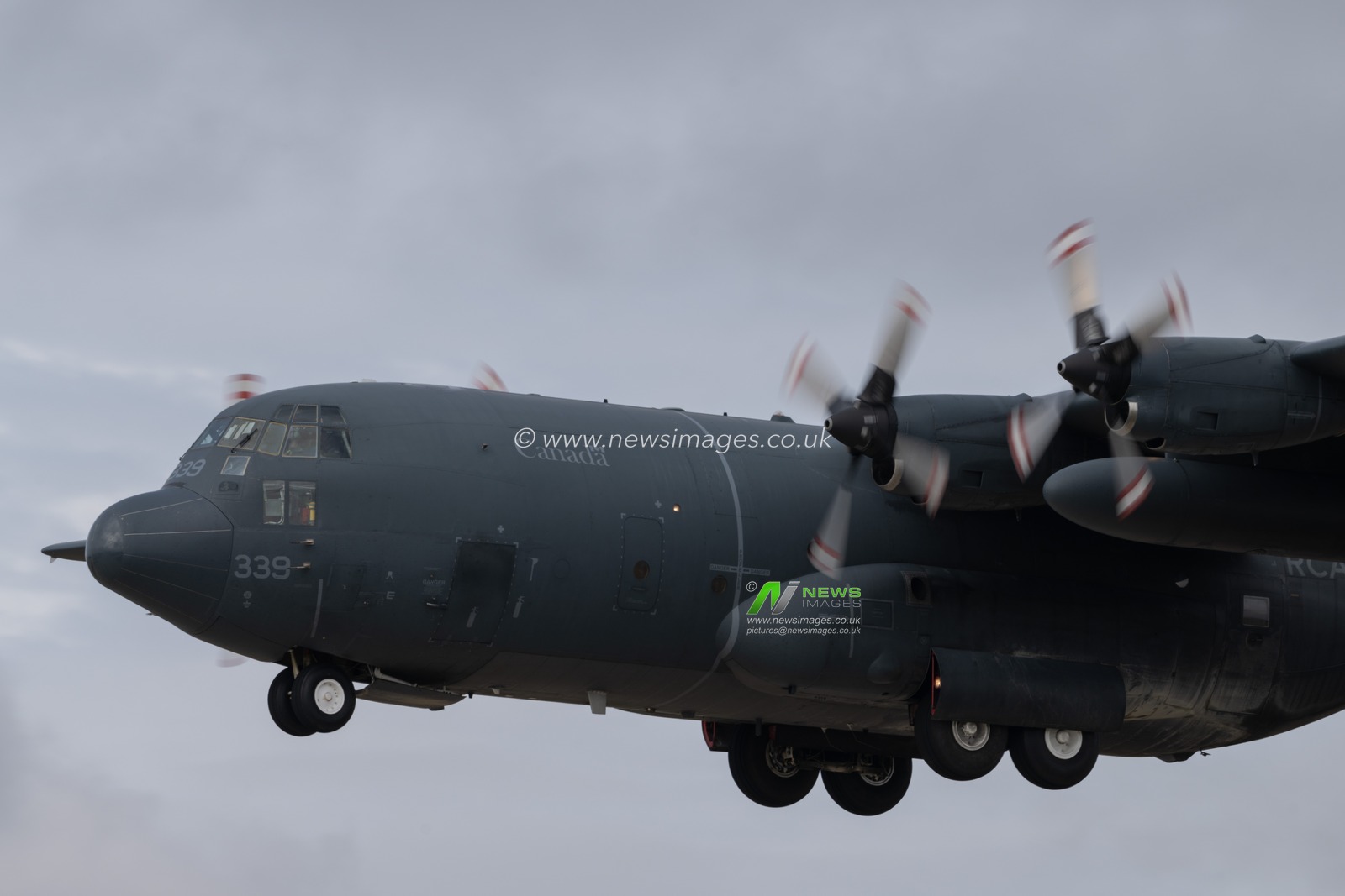 Lockheed CC-130 Hercules of the Royal Canadian Air Force during the Exercise of Cobra Warrior 24-2 Royal Air Force Waddington at Royal Air Force Station Waddington, Waddington, United Kingdom, 24th September 2024

(Photo by Cody Froggatt/News Images)