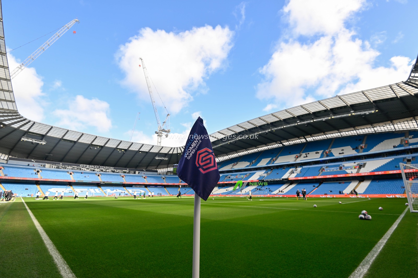 A general view of the Etihad Stadium ahead of, The FA Women's Super League match Manchester City Women vs Manchester United Women at Etihad Stadium, Manchester, United Kingdom, 23rd March 2024

(Photo by Cody Froggatt/News Images)