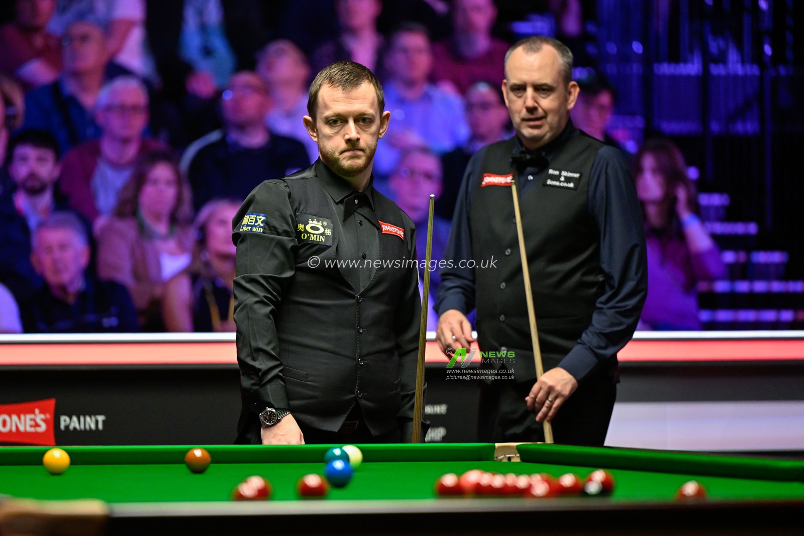 Mark Allen and Mark Williams, during the Johnstoneâ€™s Paint Tour Championships at Manchester Central, Manchester, United Kingdom, 6th April 2024

(Photo by Cody Froggatt/News Images)