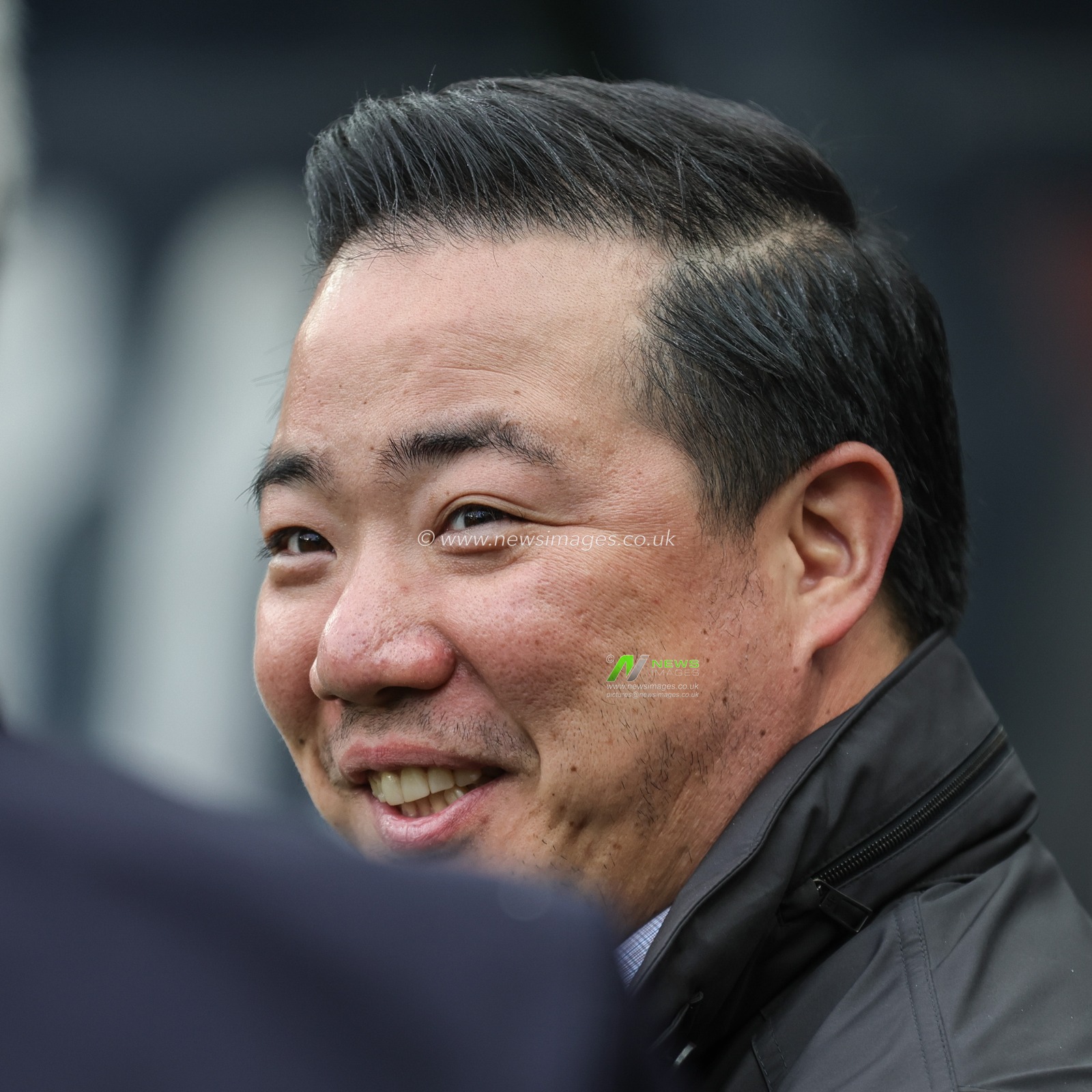 Leicester City owner Aiyawatt Srivaddhanaprabha full of smiles during the Premier League match Newcastle United vs Leicester City at St. James's Park, Newcastle, United Kingdom, 22nd May 2023

(Photo by Mark Cosgrove/News Images)