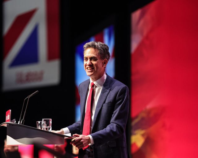 Ed Milliband MP, Secretary of State for Energy Security and Net Zero addresses conference during the Labour Party Annual Conference 2025 Day 4 at ACC, Liverpool, United Kingdom, 1st October 2025

(Photo by Mark Cosgrove/News Images)