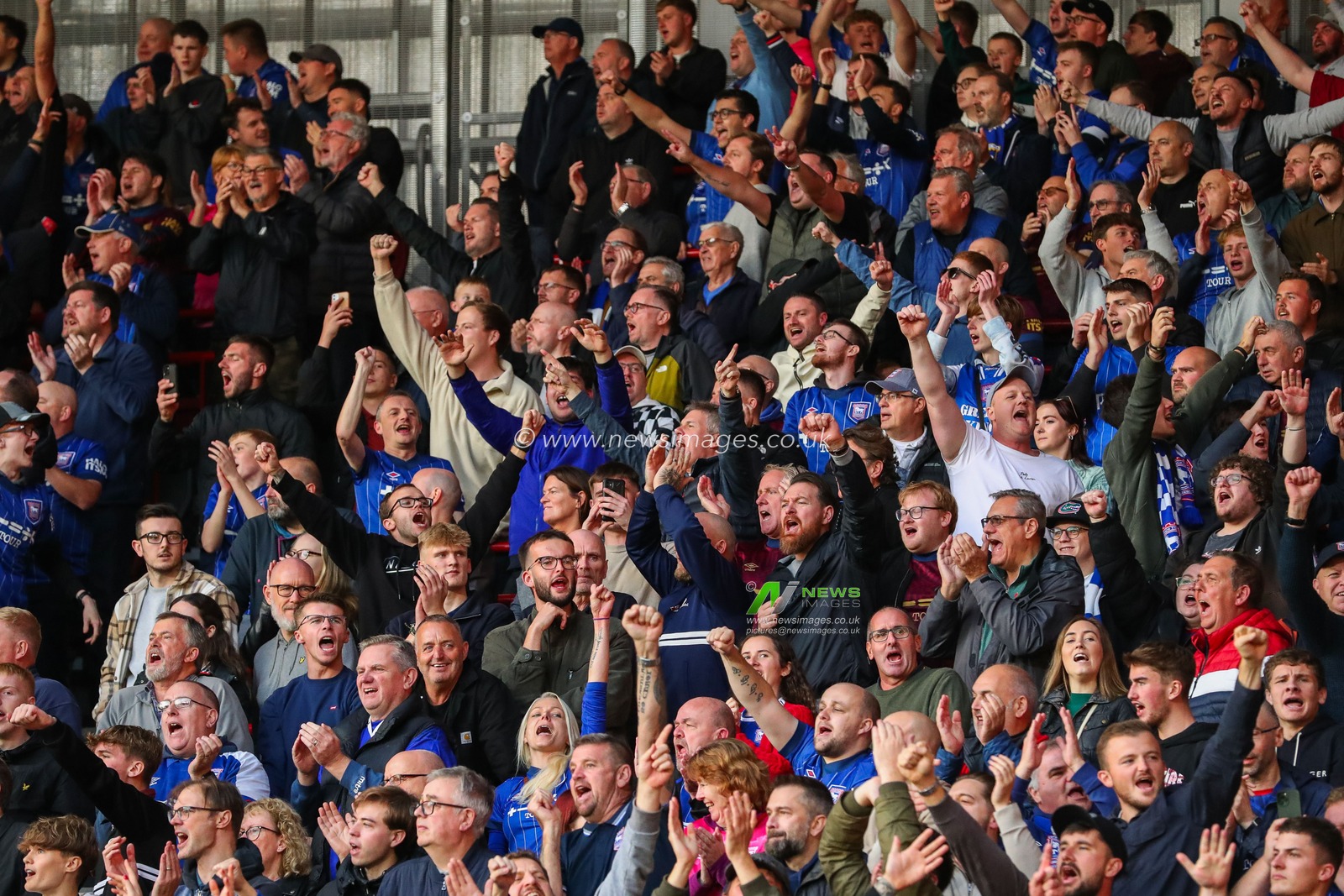 Ipswich Town fan celebrate the goal during the Premier League match Brentford vs Ipswich Town at The Gtech Community Stadium, London, United Kingdom, 26th October 2024

(Photo by Izzy Poles/News Images)