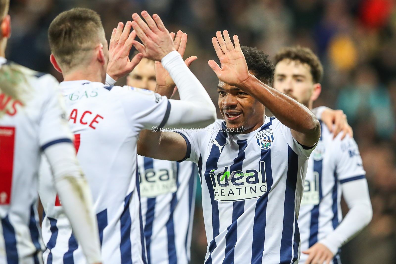 Grady Diangana of West Bromwich Albion celebrates his goal to make it 2-0 during the Sky Bet Championship match West Bromwich Albion vs Coventry City at The Hawthorns, West Bromwich, United Kingdom, 1st March 2024

(Photo by Gareth Evans/News Images)