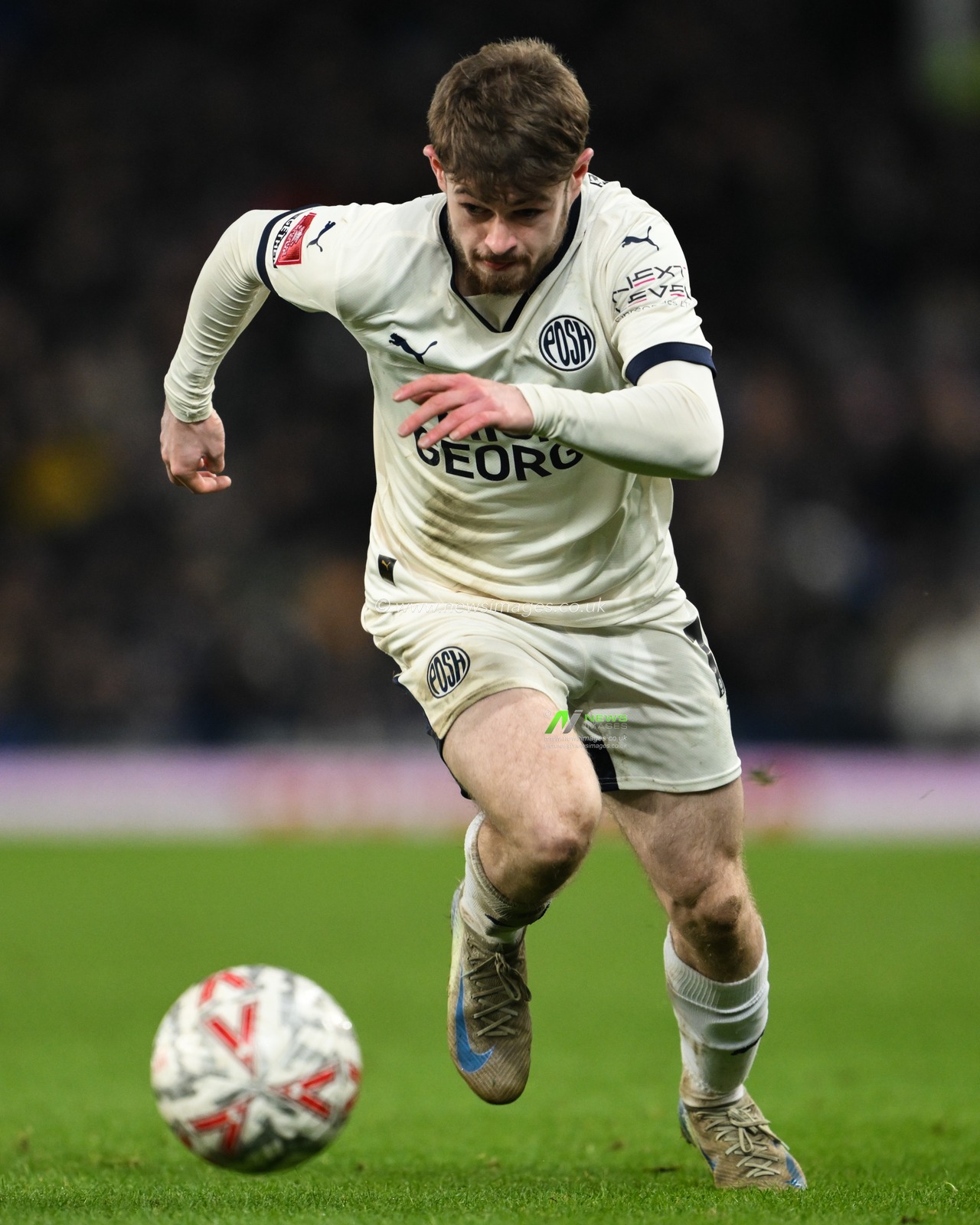 Cian Hayes of Peterborough United in action during the Emirates FA Cup 3rd Round match Everton vs Peterborough United at Goodison Park, Liverpool, United Kingdom, 9th January 2025

(Photo by Craig Thomas/News Images)
