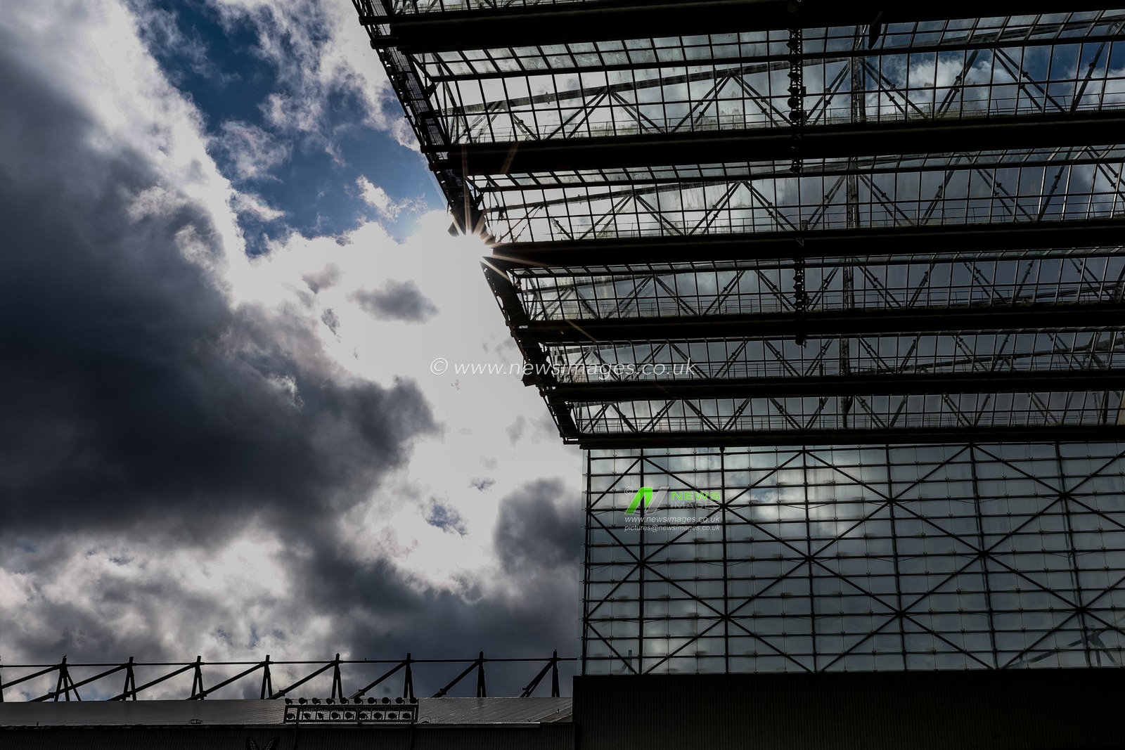 The sound peaks through the glass roof at St Jamesâ€™ Park during the Premier League match Newcastle United vs West Ham United at St. James's Park, Newcastle, United Kingdom, 30th March 2024

(Photo by Mark Cosgrove/News Images)