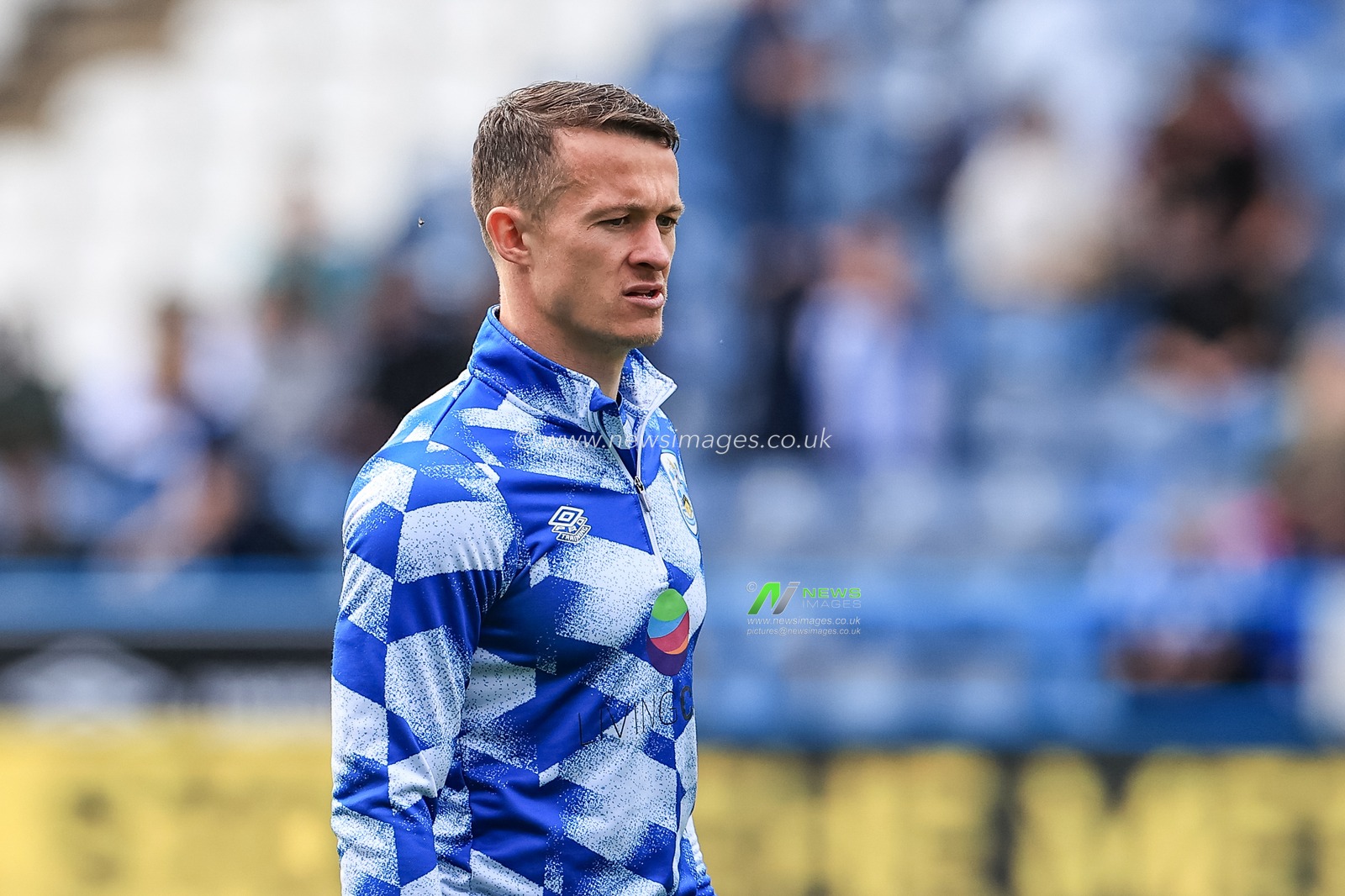 Jonathan Hogg #6 of Huddersfield Town during the pre-game warmup