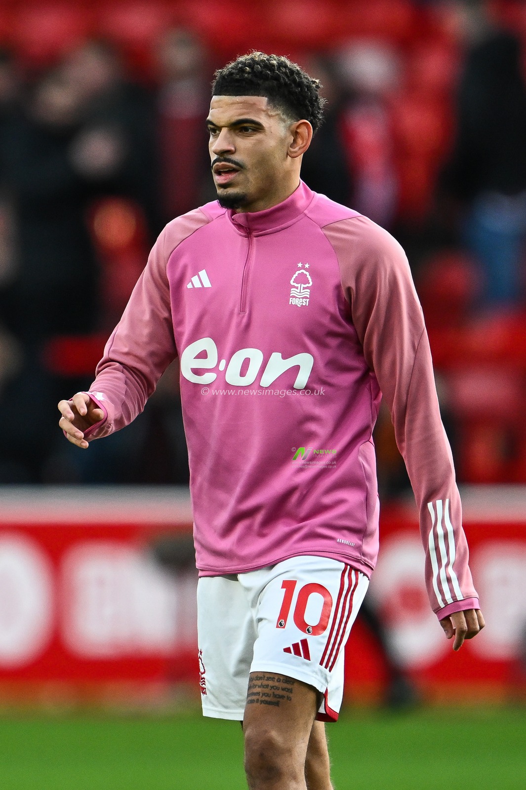 Morgan Gibbs-White of Nottingham Forest during the pre-game warmup ahead of the Premier League match Nottingham Forest vs Bournemouth at City Ground, Nottingham, United Kingdom, 23rd December 2023

(Photo by Craig Thomas/News Images)