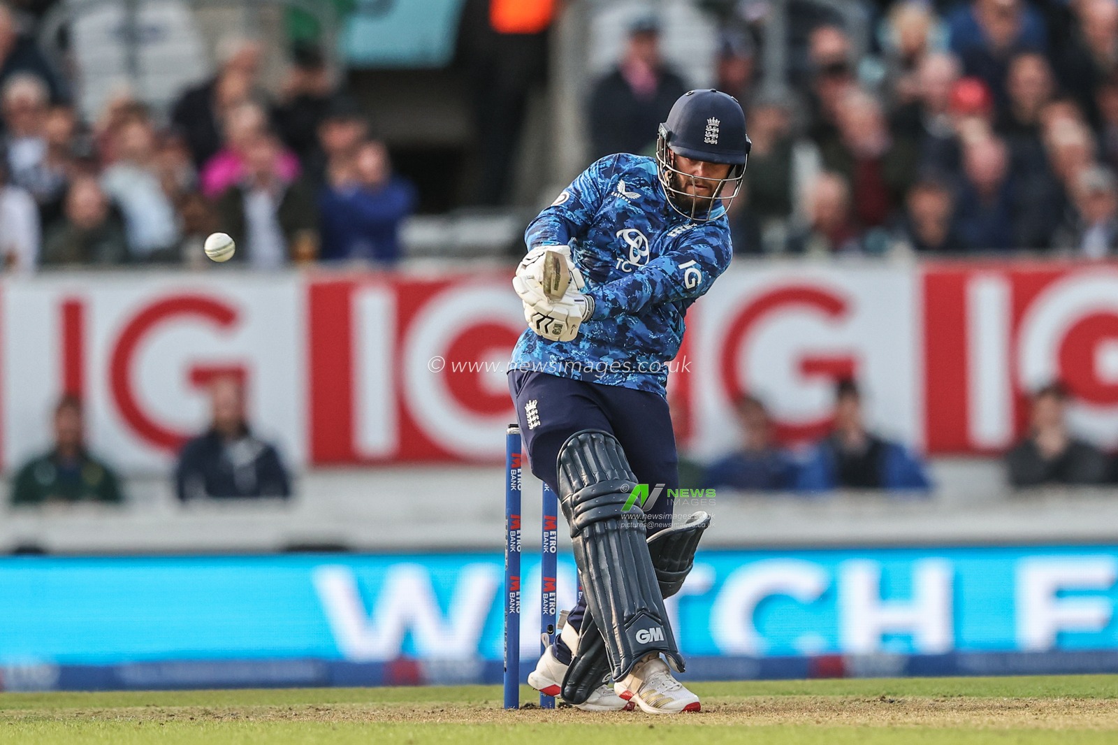 Ben Duckett of England plays a shot during the 3rd Metro Bank ODI England v West Indies at The Kia Oval, London, United Kingdom, 3rd June 2025

(Photo by Alfie Cosgrove/News Images)