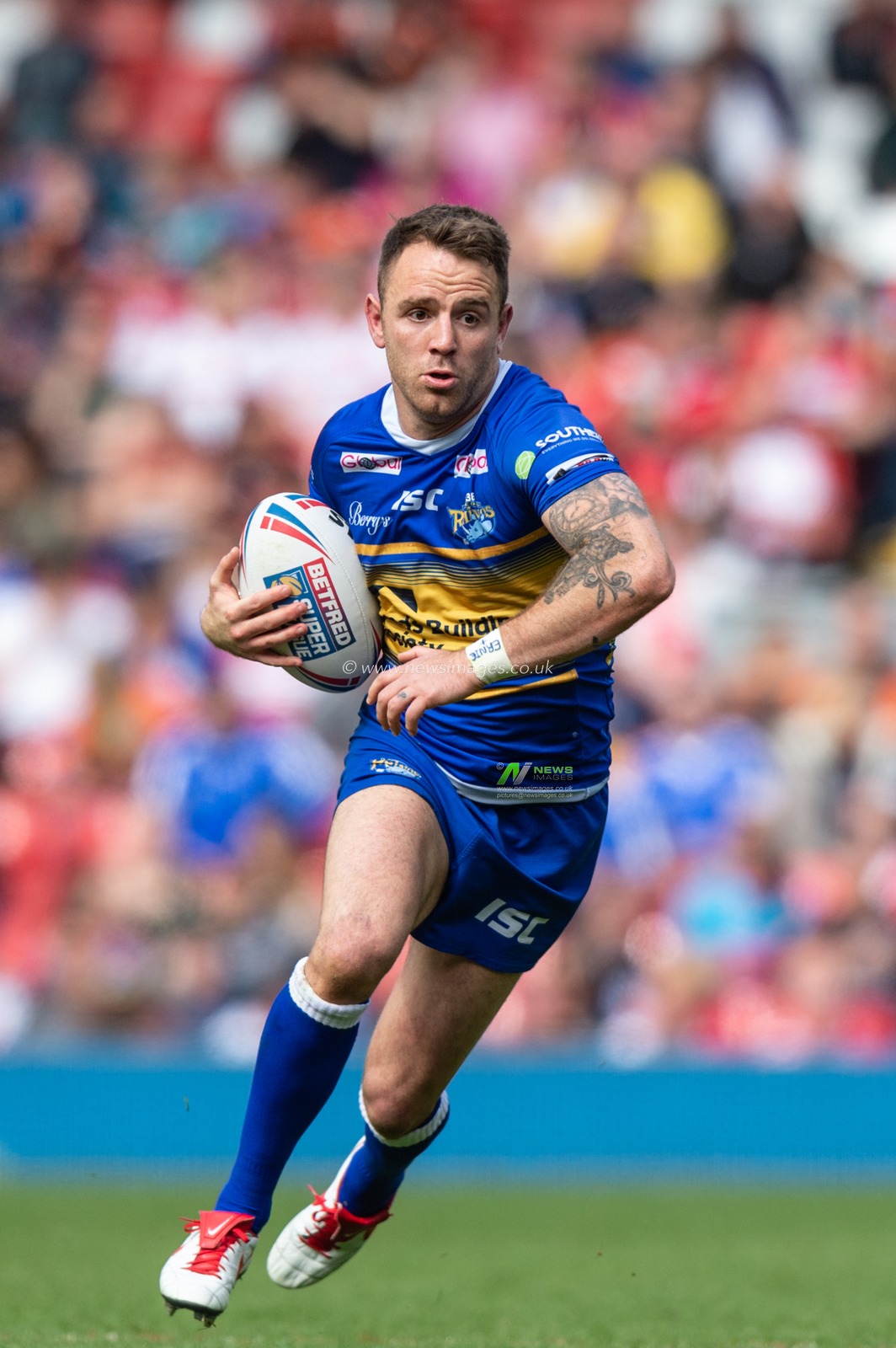 26th May 2019 , Anfield Stadium, Liverpool, England; Dacia Magic Weekend, Betfred Super League Round 16, Leeds Rhinos vs London Broncos ; Richie Myler of Leeds Rhinos 

Credit: Richard Long/News Images