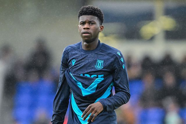 Sol Sidibe of Stoke City warms up ahead of the Pre-season friendly match Chester vs Stoke City at Deva Stadium, Chester, United Kingdom, 11th July 2024

(Photo by Cody Froggatt/News Images)