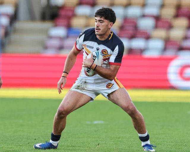 Guillermo Aispuro-Bichet of Catalans Dragons during the Betfred Super League round 12 match York Knights vs Catalans Dragons at LNER Community Stadium, York, United Kingdom on 23 May 2026

(Photo by Mark Cosgrove/News Images)