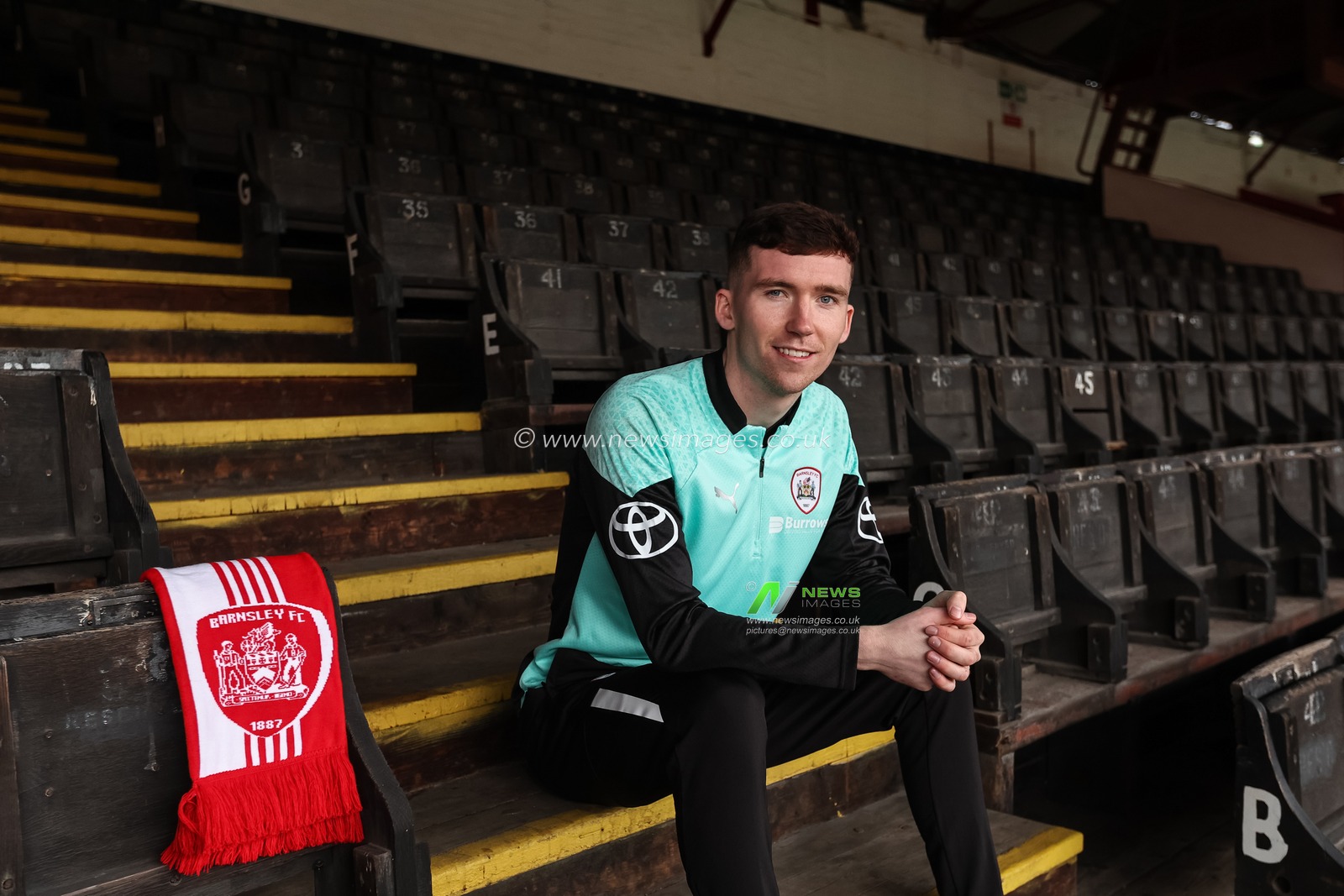 Conor Grant signs for Barnsley FC on loan form MK Dons until the end of the season, with an option to make the move permanent in the summer at Oakwell, Barnsley, United Kingdom, 2nd February 2024

(Photo by Mark Cosgrove/News Images)