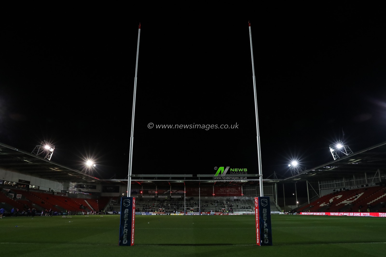 A general view inside of the Totally Wicked Stadium, home of St Helens ahead of the Betfred Super League Round 4 match St Helens vs Hull KR at Totally Wicked Stadium, St Helens, United Kingdom, 7th March 2025

(Photo by Gareth Evans/News Images)