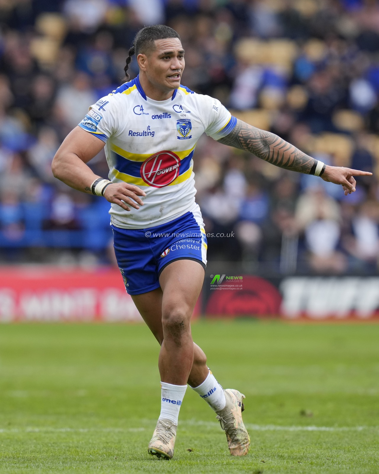 Pete Mataâ€™utia #3 of Warrington Wolves during the Betfred Super League Round 7 match Warrington Wolves vs Hull FC at Halliwell Jones Stadium, Warrington, United Kingdom, 1st April 2023

(Photo by Steve Flynn/News Images)