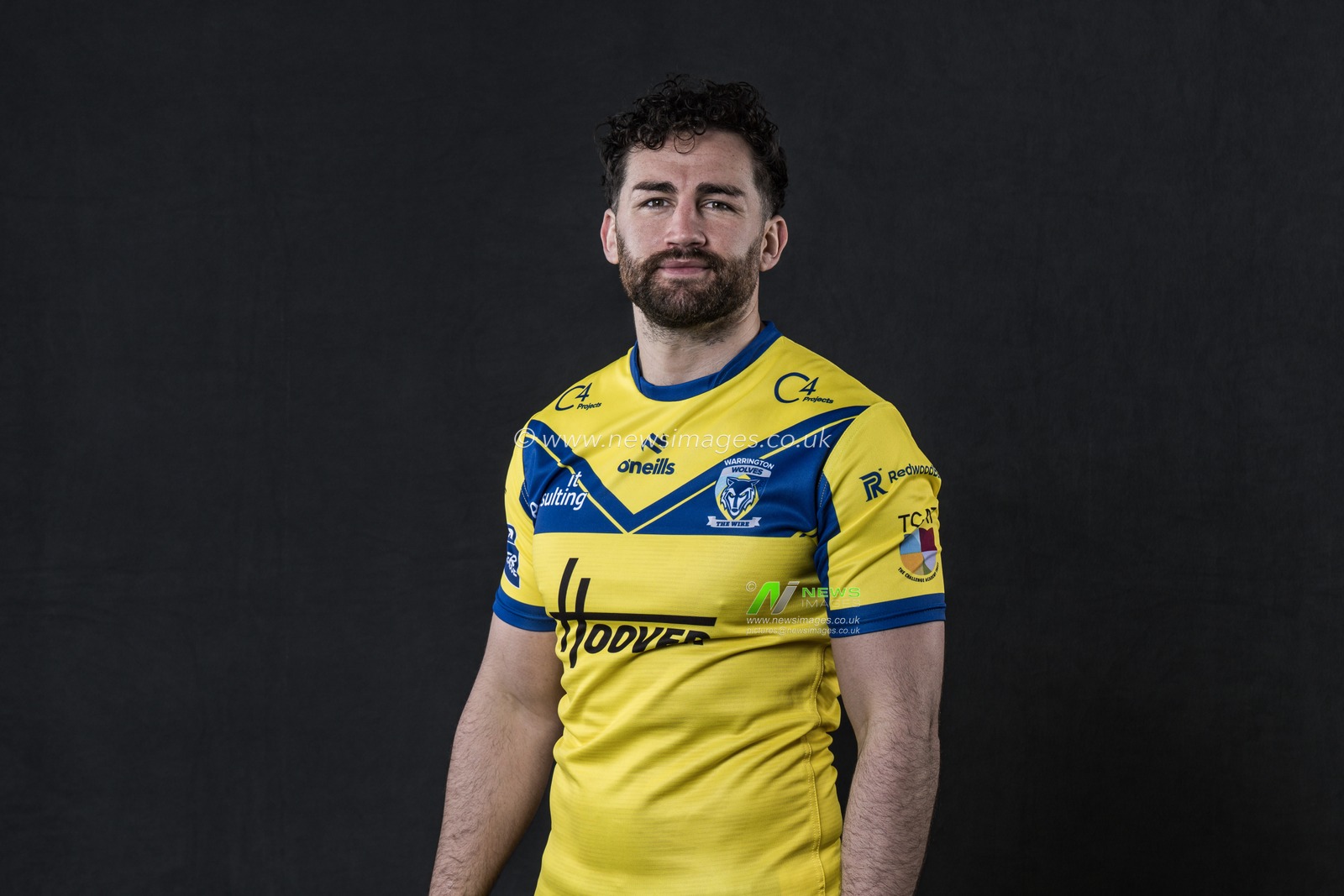 Toby King in the Home kit during the Warrington Wolves Team media day at Warrington wolves training centre, Warrington, United Kingdom, 16th January 2025

(Photo by Craig Thomas/News Images)