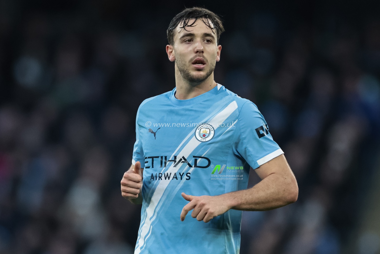Nico Gonzalez of Manchester City during the Premier League match Manchester City vs West Ham United at Etihad Stadium, Manchester, United Kingdom, 20th December 2025

(Photo by Mark Cosgrove/News Images)

*** GER AUT SUI OUT ***