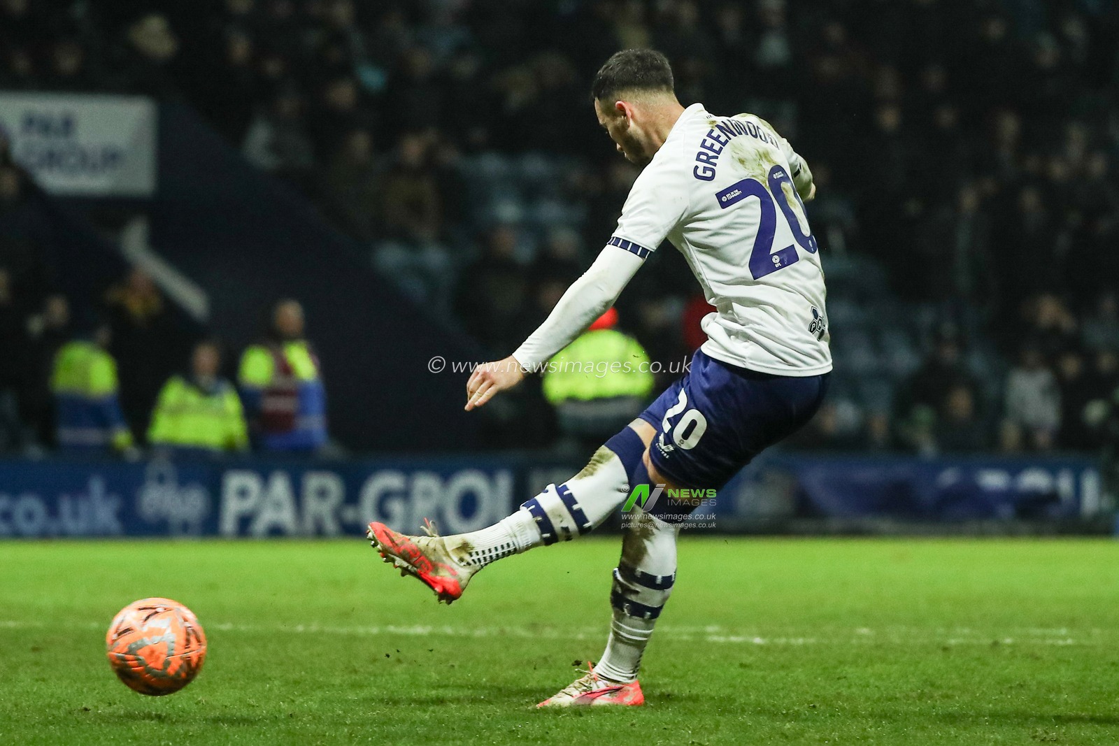 Sam Greenwood of Preston North End has a shot thatâ€™s saved during the Emirates FA Cup match Preston North End vs Wycombe Wanderers at Deepdale, Preston, United Kingdom, 8th February 2025

(Photo by Jorge Horsted/News Images)