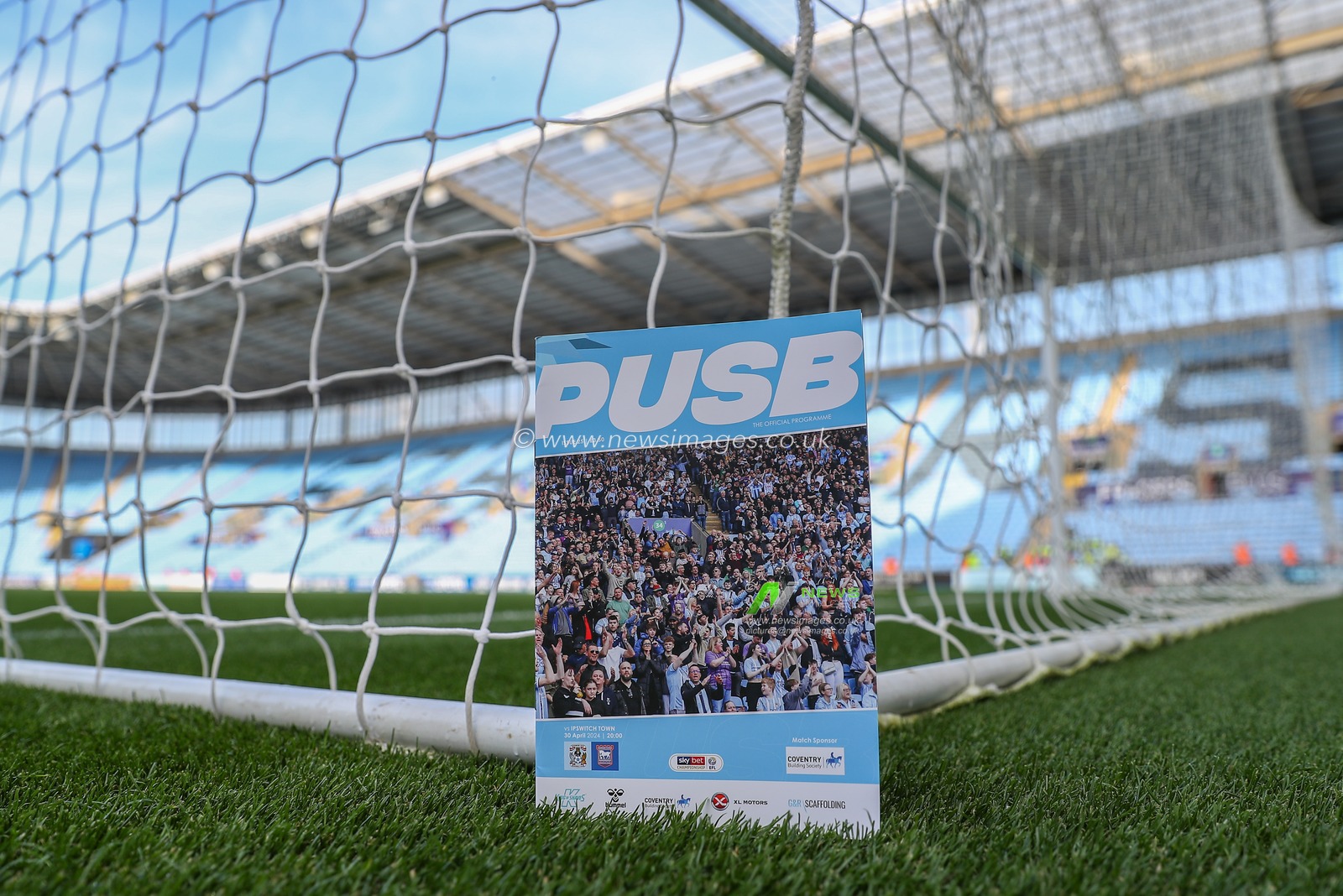 The match day programme during the Sky Bet Championship match Coventry City vs Ipswich Town at Coventry Building Society Arena, Coventry, United Kingdom, 30th April 2024

(Photo by Gareth Evans/News Images)