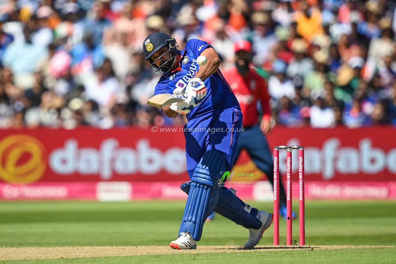 Rohit Sharma of India hits a four (4)