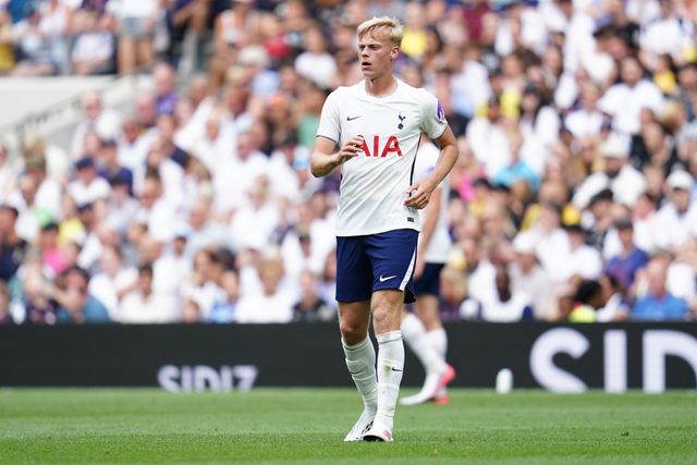 Jan Van Hecke of Tottenham Hotspur during the pre-season friendly match Tottenham Hotspur vs Hoffenheim at Tottenham Hotspur Stadium, London, United Kingdom on 15 August 2026

(Photo by Harvey Murphy/News Images)