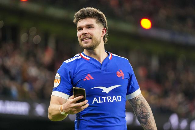 Matthieu Jalibert of France at the final whistle during the Guinness Six Nations match Wales vs France at Principality Stadium, Cardiff, United Kingdom, 15th February 2026

(Photo by Andrew Lewis/News Images)