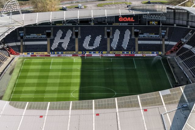 An aerial view of The MKM Stadium during the Sky Bet Championship match Hull City vs Coventry City at MKM Stadium, Hull, United Kingdom on 06 April 2026

(Photo by Mark Cosgrove/News Images)